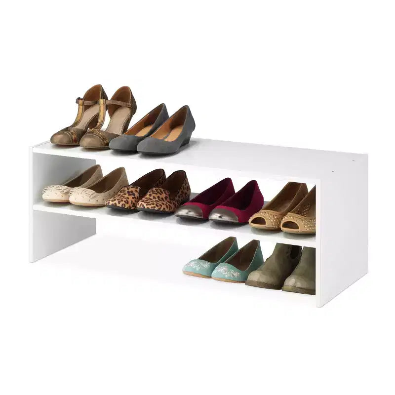 Stackable 31" Extra Wide 2-Shelf Storage Organizer, White
