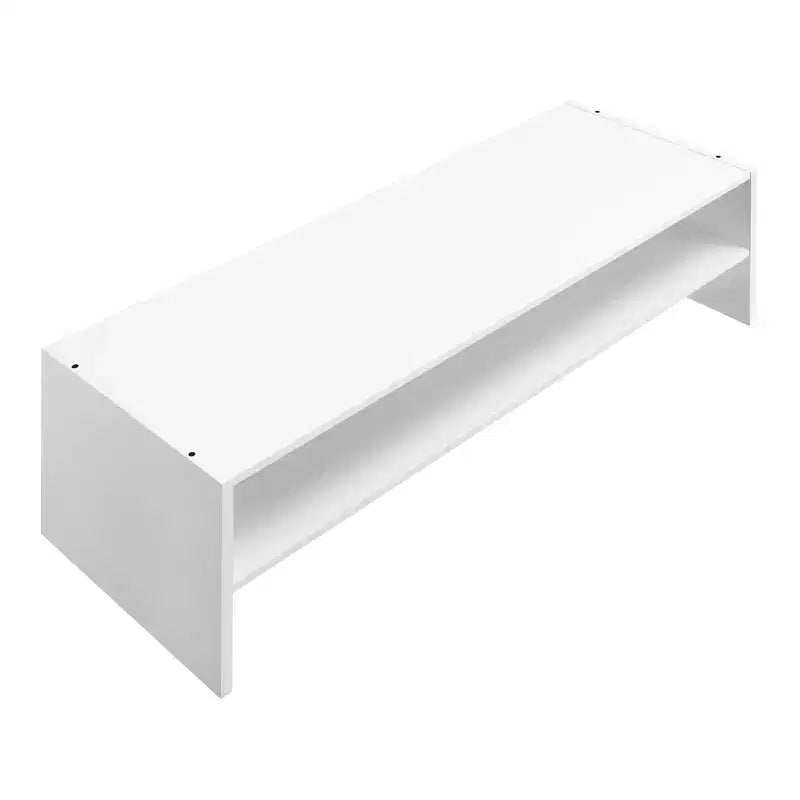 Stackable 31" Extra Wide 2-Shelf Storage Organizer, White
