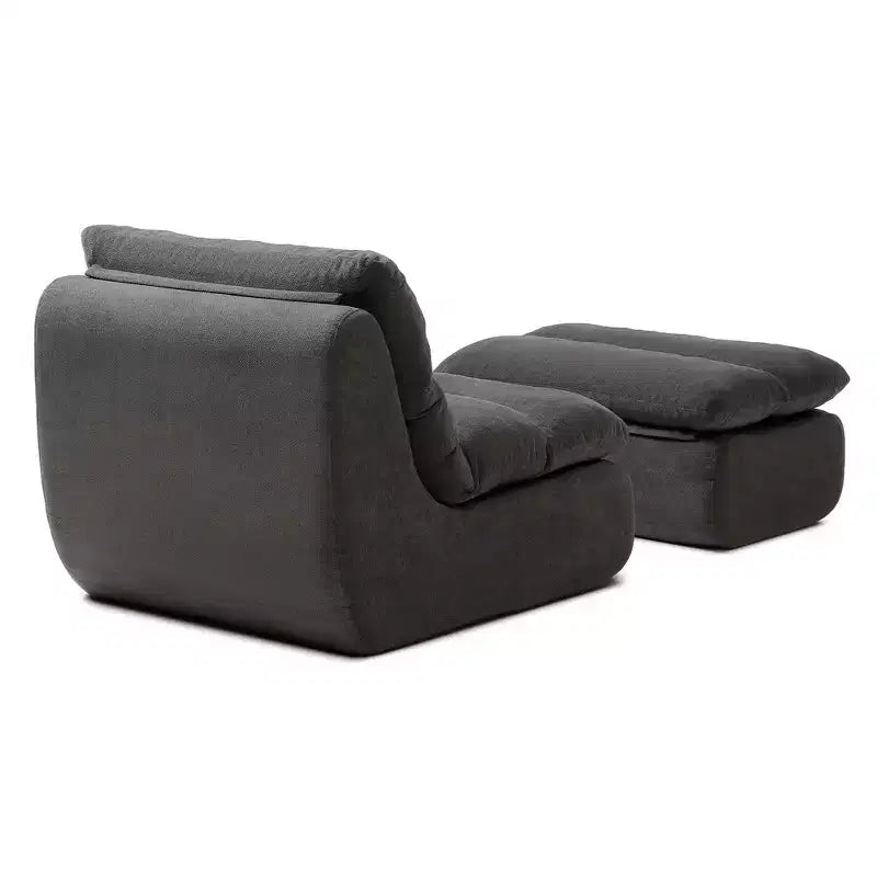 Corduroy Bean Bag Floor Lounge Sofa with Ottoman