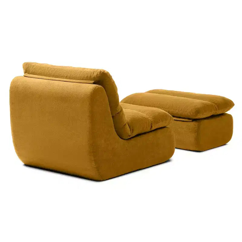 Corduroy Bean Bag Floor Lounge Sofa with Ottoman