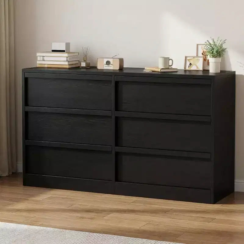 Modern 6-Drawer Chest, Large Storage Organizer with Smooth-Glide Drawers, Sturdy Design for Bedroom, Living Room, Entryway