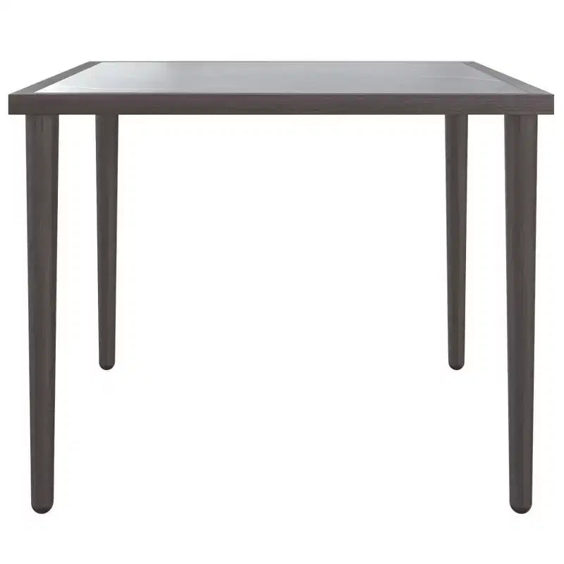 Garden Table Grey Steel, Small Modular Square