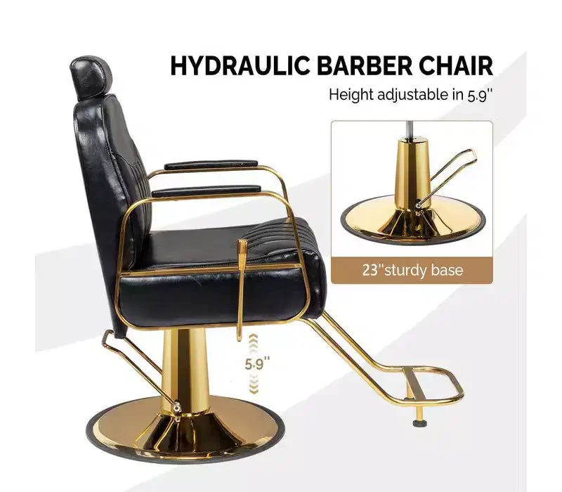 All Purpose Heavy Duty Reclining Hair Salon Chair with Headrest