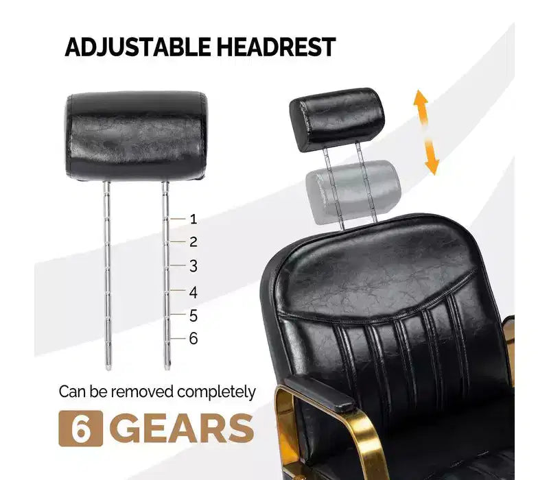 All Purpose Heavy Duty Reclining Hair Salon Chair with Headrest