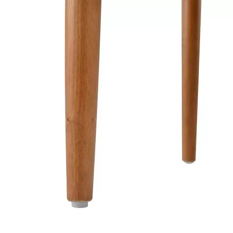 Set of 2 Modern Dining Chairs with Woven Rope Backrest & Solid Rubberwood Legs, Walnut Finish