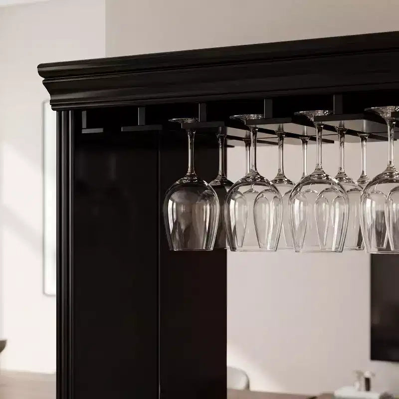 Kitchen Bar Cabinet,Compact Wine Fridge with Tempered Glass Door,Built-in LED,Temperature Control,Ideal for Kitchen Counter & Home Bar