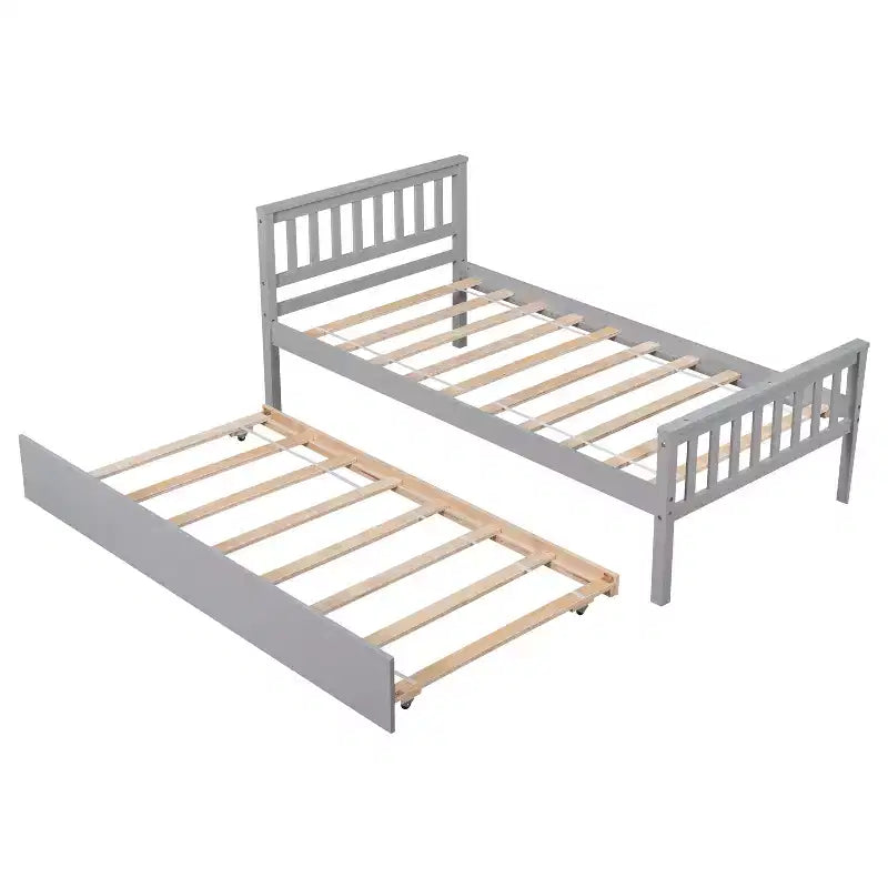 Twin Bunk Bed Safety Rail Kid-Friendly No Box Spring Needed