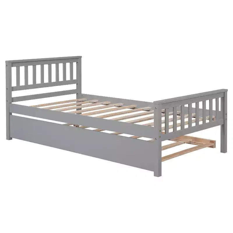 Twin Bunk Bed Safety Rail Kid-Friendly No Box Spring Needed