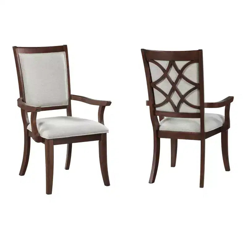 Traditional Wood Upholstered Seat Dining Chair (Set of 2)