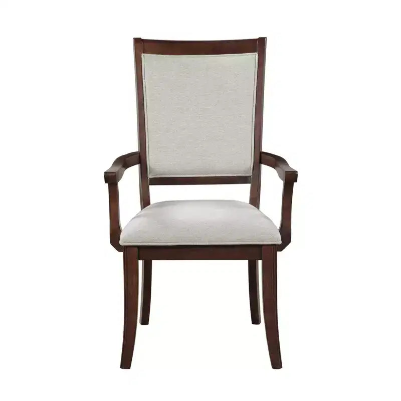 Traditional Wood Upholstered Seat Dining Chair (Set of 2)