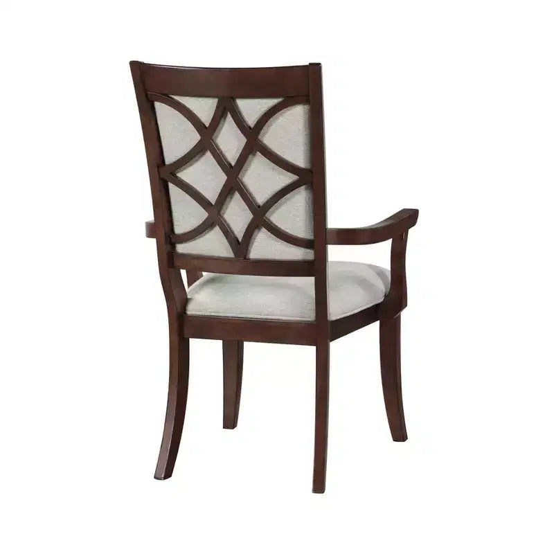 Traditional Wood Upholstered Seat Dining Chair (Set of 2)