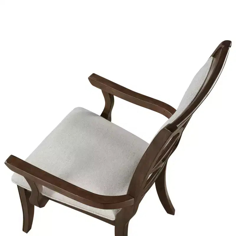 Traditional Wood Upholstered Seat Dining Chair (Set of 2)
