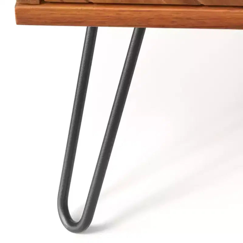 Mid Century Modern Rectangular 2-Drawer Coffee Table, Oak