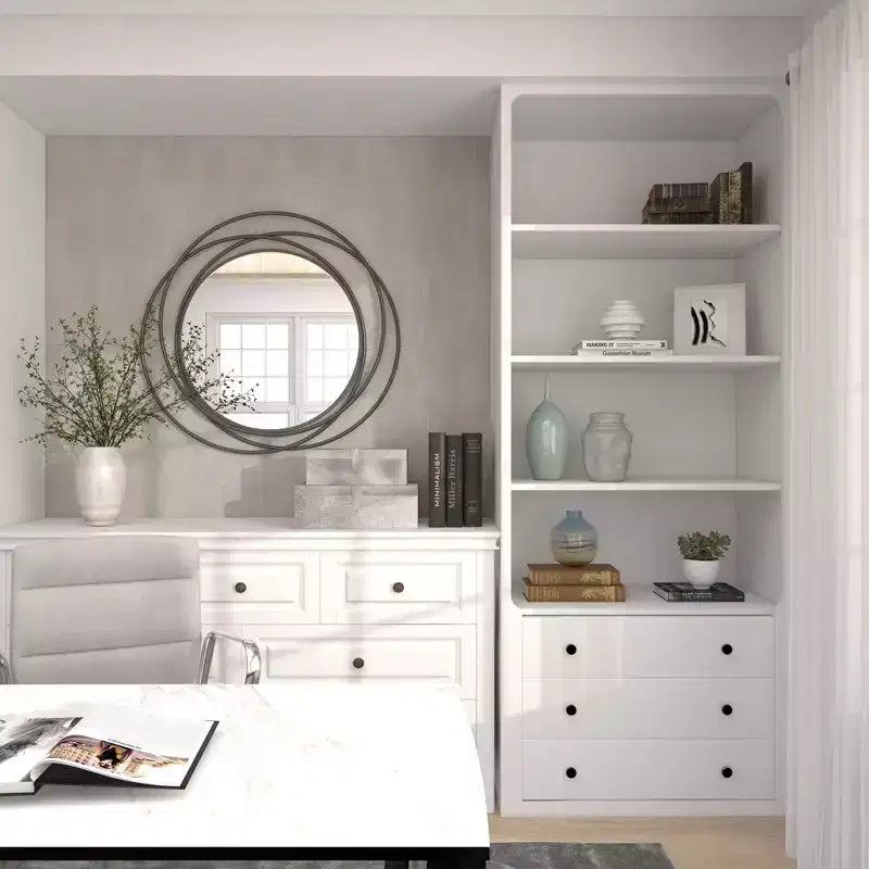 Metal Overlapping Circle Frame Wall Mirror, 41"