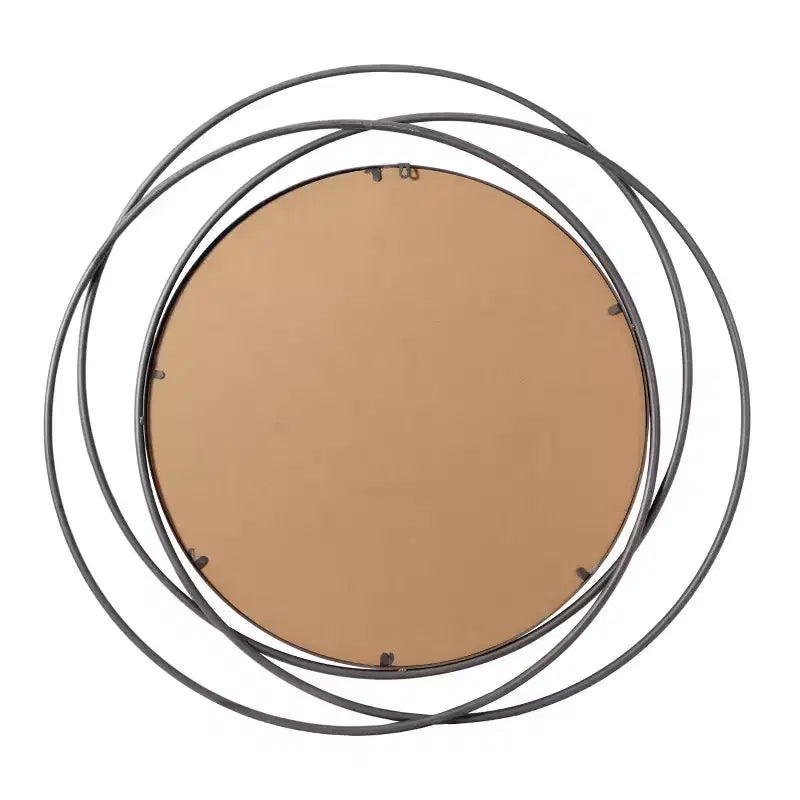 Metal Overlapping Circle Frame Wall Mirror, 41"