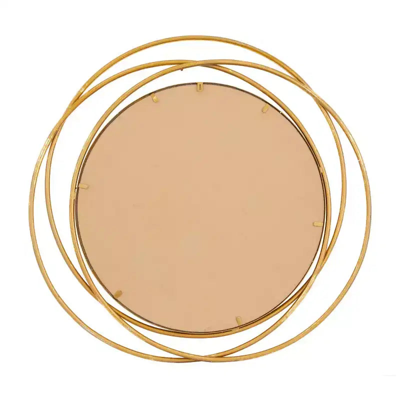 Metal Overlapping Circle Frame Wall Mirror, 41"