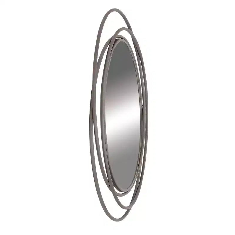 Metal Overlapping Circle Frame Wall Mirror, 41"