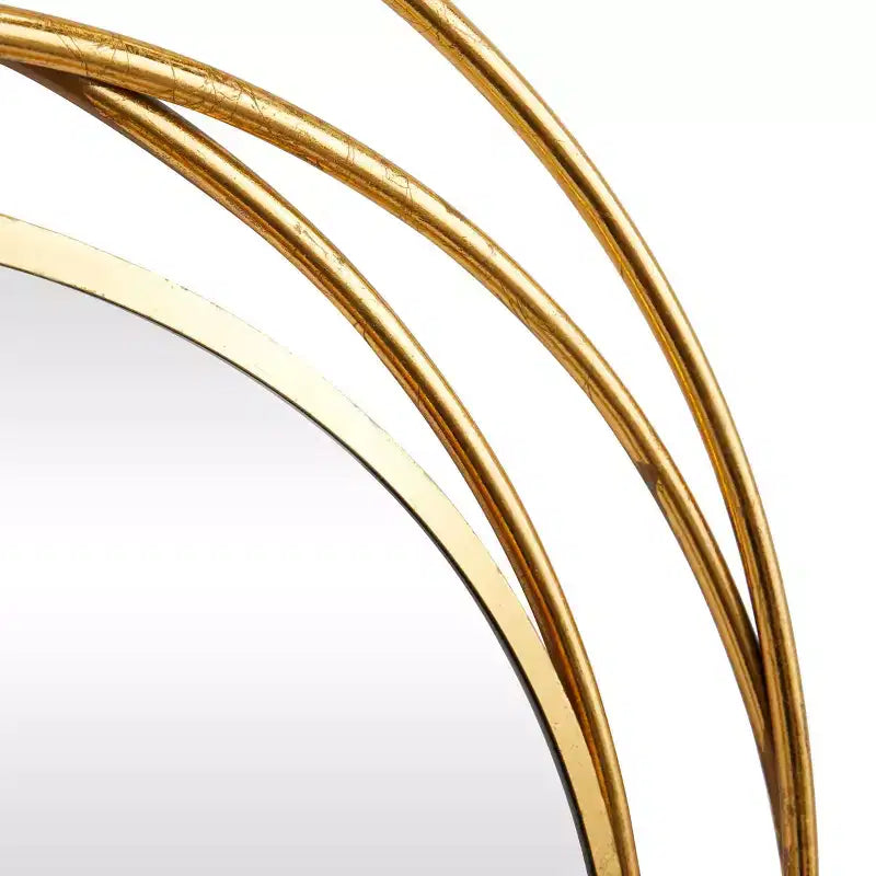 Metal Overlapping Circle Frame Wall Mirror, 41"