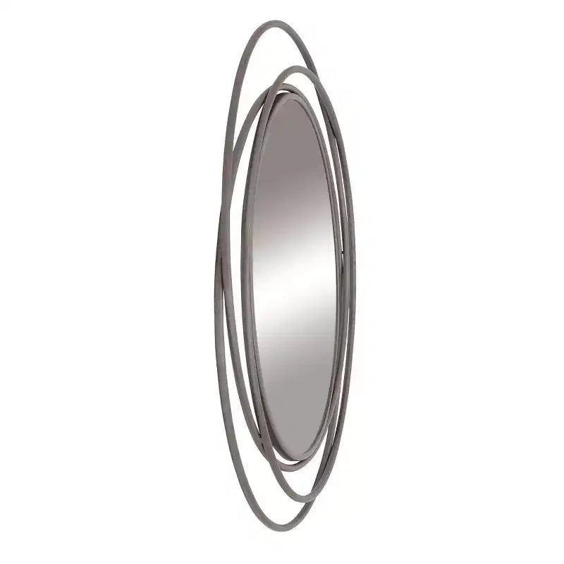 Metal Overlapping Circle Frame Wall Mirror, 41"