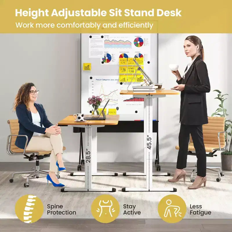 Electric Standing Desk Height Adjustable Sit to Stand Computer Workstation Home Office