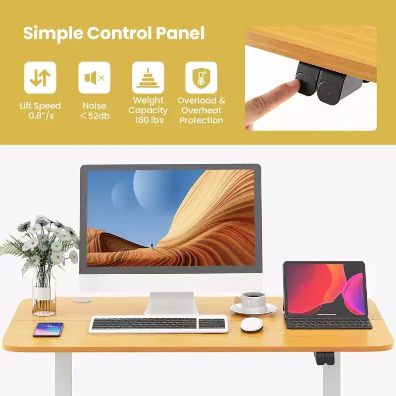 Electric Standing Desk Height Adjustable Sit to Stand Computer Workstation Home Office