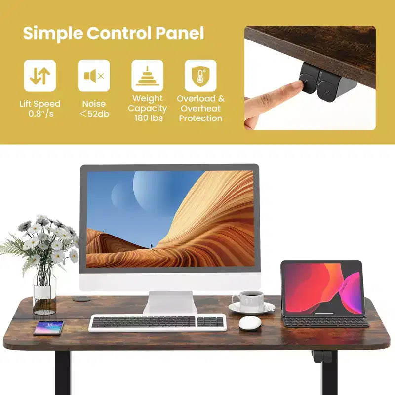 Electric Standing Desk Height Adjustable Sit to Stand Computer Workstation Home Office