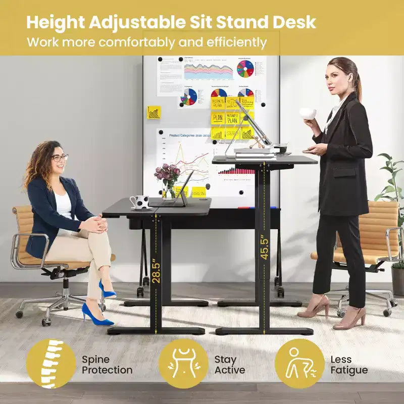 Electric Standing Desk Height Adjustable Sit to Stand Computer Workstation Home Office