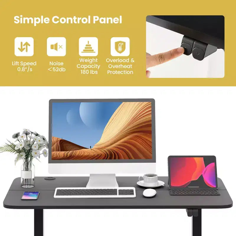 Electric Standing Desk Height Adjustable Sit to Stand Computer Workstation Home Office